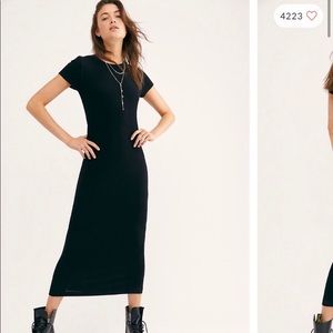 SOLD Black pullover tshirt dress Free People